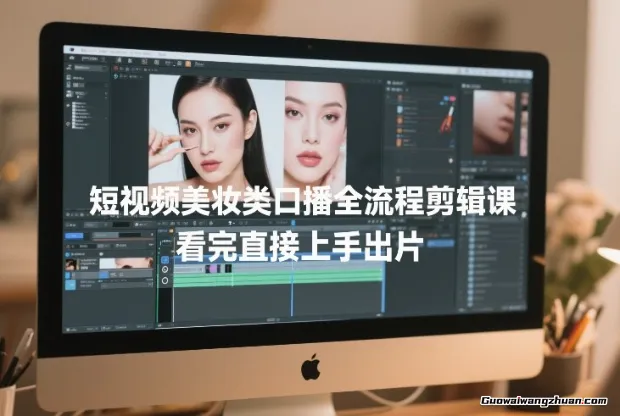 短视频美妆类口播全流程剪辑课，看完直接上手出片