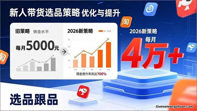 新人带货别瞎选品！这套2026全新选品跟品策略，让我的佣金从0做到每月4万+