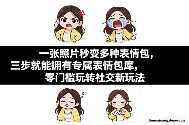 一张照片秒变多种表情包，三步就能拥有专属表情包库，零门槛玩转社交新玩法【文档】