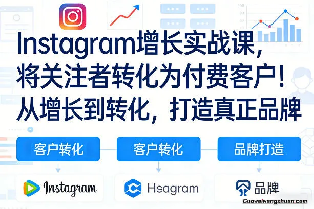 Instagram增长实战课，将关注者转化为付费客户！从增长到转化，打造真正品牌（双语字幕）