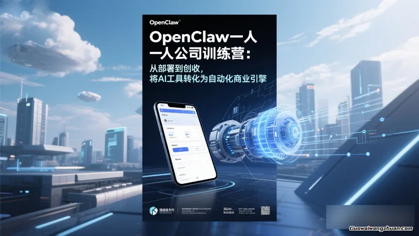 OpenClaw一人公司训练营：从部署到创收，将AI工具转化为自动化商业引擎
