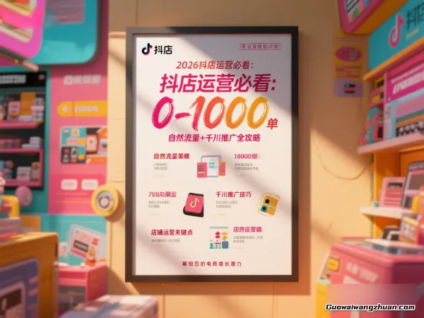 2026抖店运营必看：0-1000单自然流量+千川推广全攻略