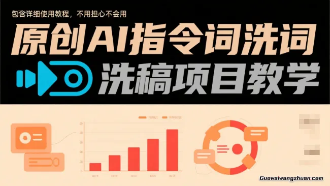原创AI指令词洗稿项目教学，含详细使用教程，不用担心不会用