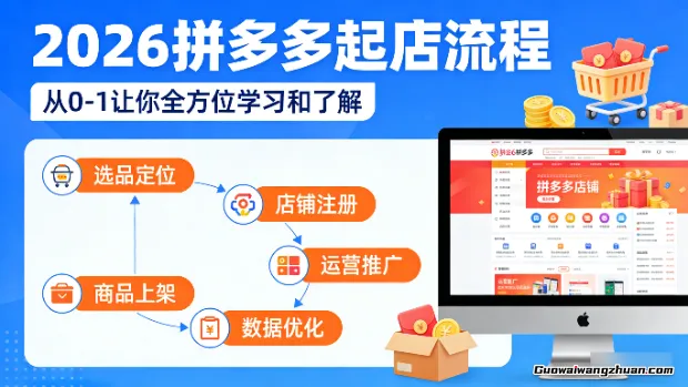 2026拼多多起店流程，从0-1让你全方位学习和了解