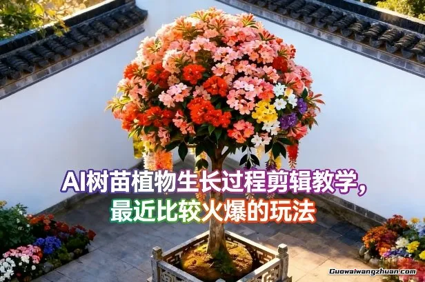 AI树苗植物生长过程剪辑教学，最近比较火爆的玩法