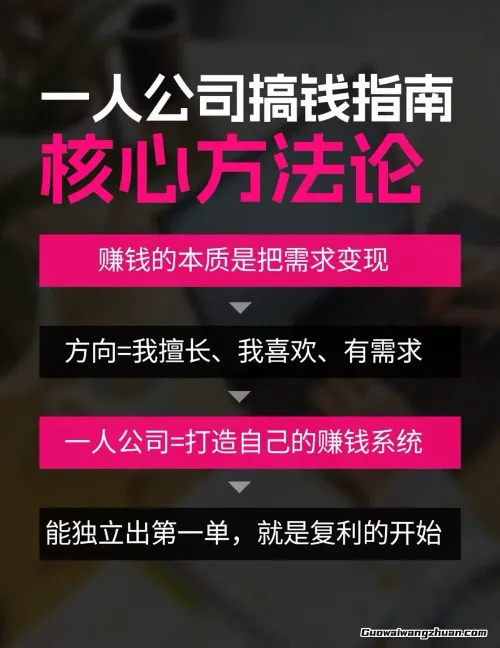 一人公司0~100w搞钱指南，100篇搞钱案例，全面打造你的一人公司搞钱思维