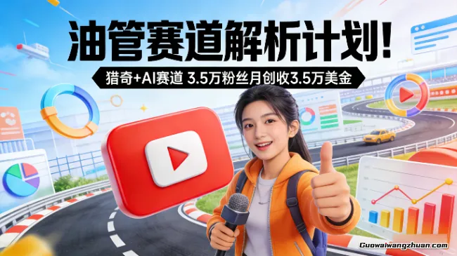油管赛道解析计划！猎奇+AI赛道，3.5万粉丝月创收3.5万美金