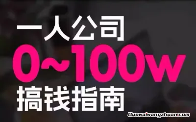 一人公司0~100w搞钱指南，100篇搞钱案例，全面打造你的一人公司搞钱思维