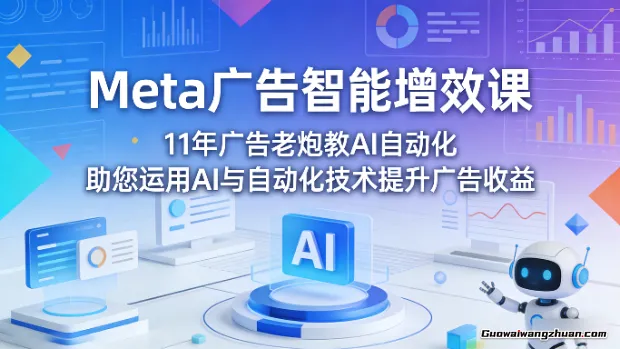 Meta广告智能增效课，11年广告老炮教AI自动化，助您运用AI与自动化技术提升广告收益