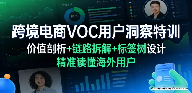 跨境电商VOC用户洞察特训：价值剖析+链路拆解+标签树设计，精准读懂海外用户