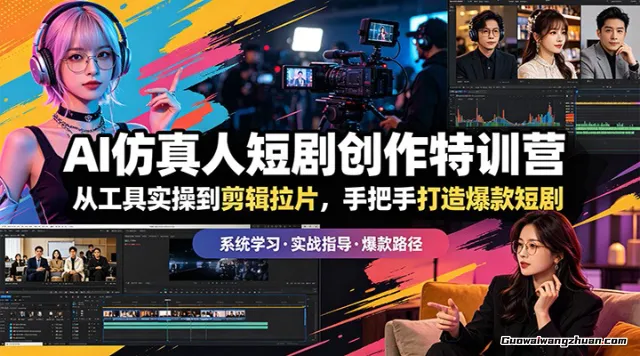 AI仿真人短剧创作特训营：从工具实操到剪辑拉片，手把手打造爆款短剧