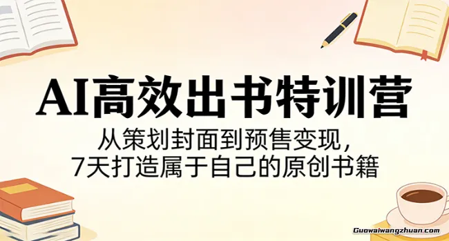 AI出书特训营：从策划封面到预售变现，7天打造属于自己的原创书籍