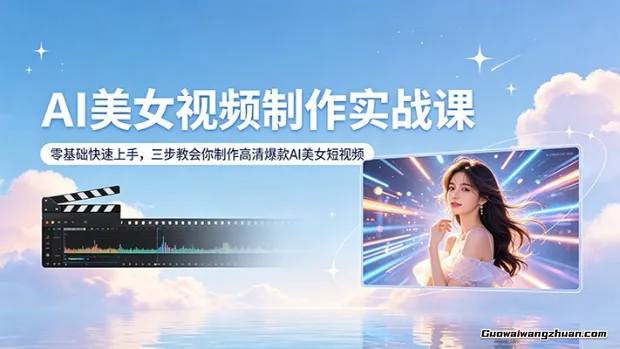 AI美女视频制作实战课：零基础快速上手，三步教会你制作高清爆款AI美女短视频