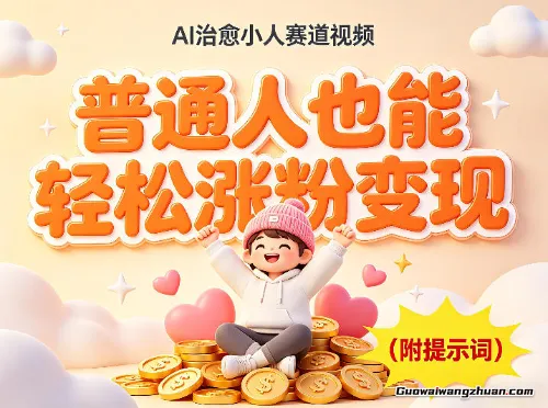 AI治愈小人赛道视频，普通人也能轻松涨粉变现，实操教学（附完整提示词）