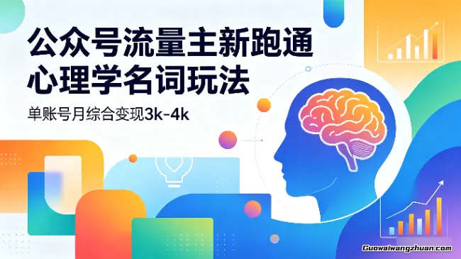公众号流量主新跑通心理学名词玩法,单账号月综合变现3k-4k