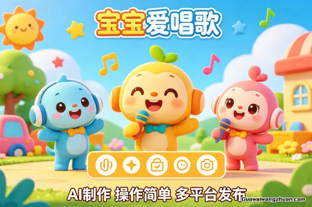 AI制作儿歌动画短视频，可多平台发布，操作简单好上手