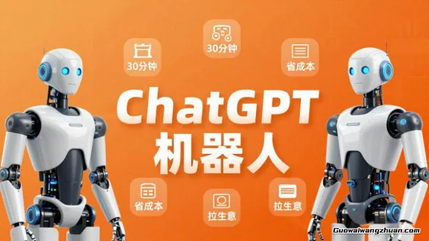 智能机器人定制速成课：技术小白30分钟做出ChatGPT机器人，省时间砍成本还能拉生意