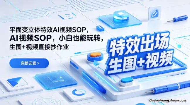 特效出场！平面变立体特效AI视频SOP，小白也能玩转，生图+视频直接抄作业
