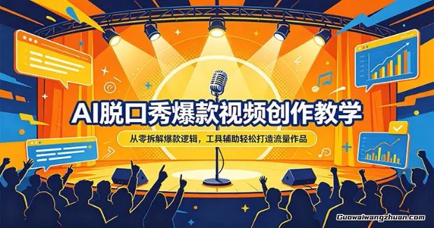 AI脱口秀爆款视频创作教学：从零拆解爆款逻辑，工具辅助轻松打造流量作品