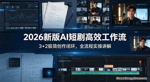 2026新版AI短剧工作流：3+2极简创作闭环，全流程实操讲解