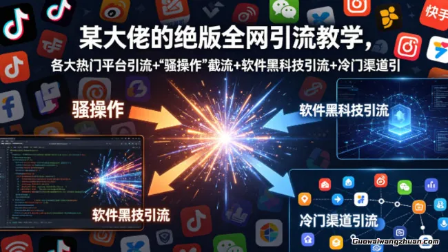 某大佬的绝版全网引流教学，各大热门平台引流+”骚操作”截流+软件黑科技引流+冷门渠道引流等