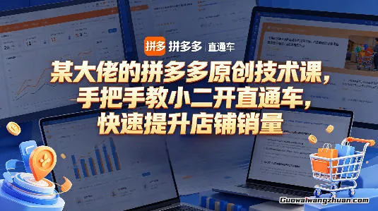 拼多多原创技术课：手把手教小二开直通车，快速提升店铺销量