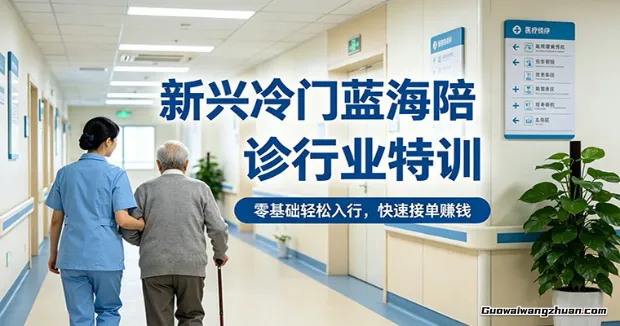 新兴冷门蓝海陪诊行业特训，零基础轻松入行，快速接单赚钱