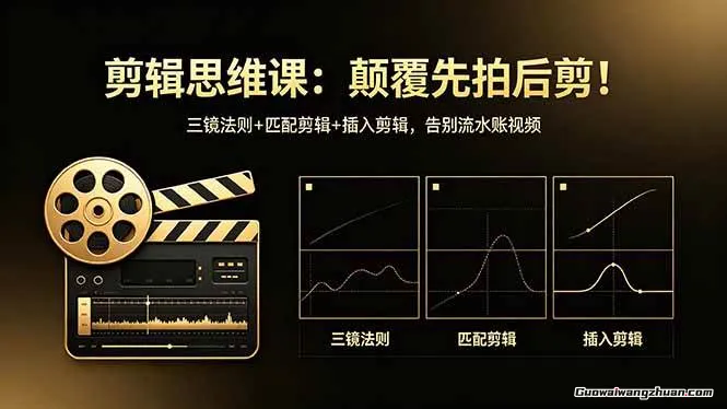 剪辑思维课：颠覆先拍后剪！三镜法则+匹配剪辑+插入剪辑，告别流水账视频