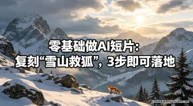 零基础打造AI短片：复刻《雪山救狐》，3步即可落地，复制下一个爆款