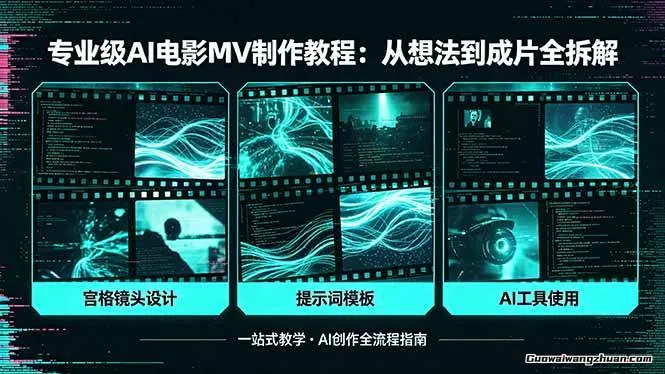 专业级AI电影MV制作教程，从想法到成片全拆解，宫格镜头+提示词模板+AI工具一站式教学