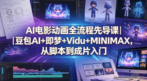 AI电影动画全流程先导课：豆包AI+即梦+Vidu+MINIMAX，从脚本到成片入门