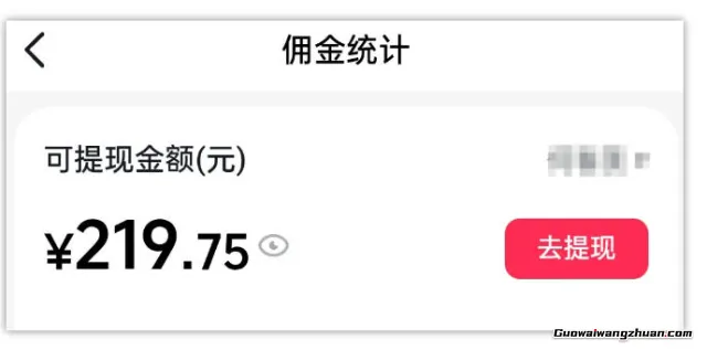 AI图文带货项目，操作2周卖出37件，已结算佣金219