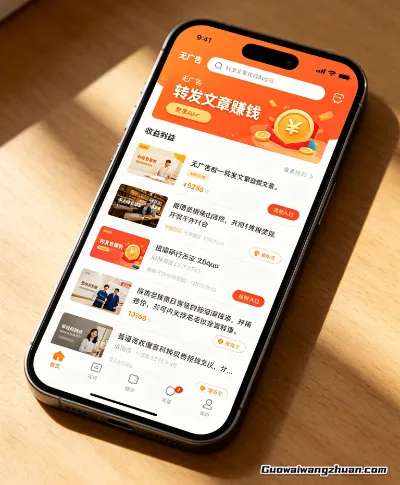 转发文章赚钱App使用体验,无广告还能轻松赚零花钱
