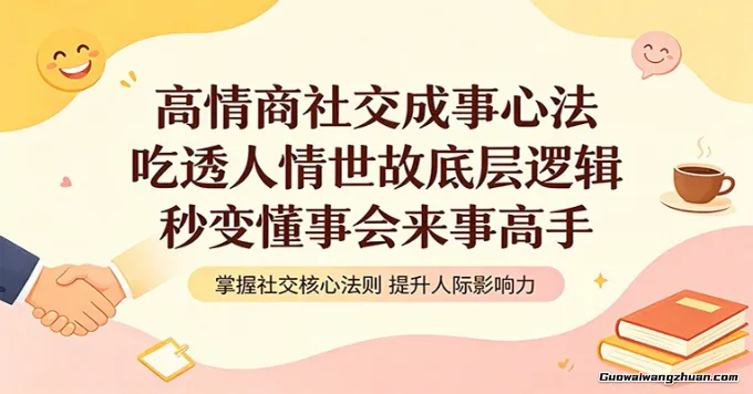 高情商社交成事心法：吃透人情世故底层逻辑，秒变懂事会来事高手