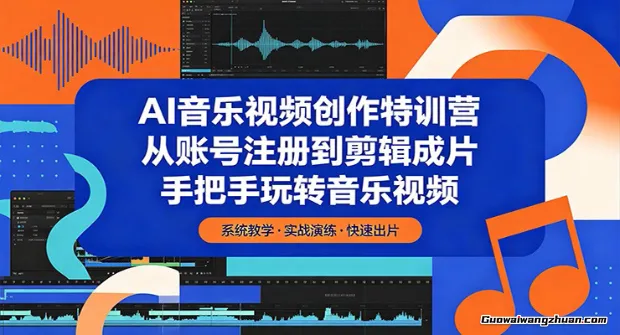 AI音乐视频创作特训营：从账号注册到剪辑成片，手把手玩转音乐视频