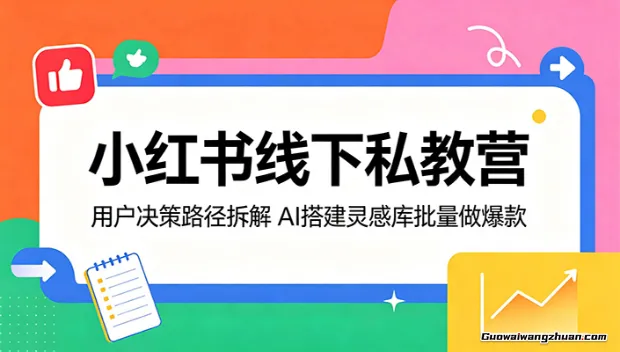 小红书线下私教营：用户决策路径拆解，AI搭建灵感库批量做爆款