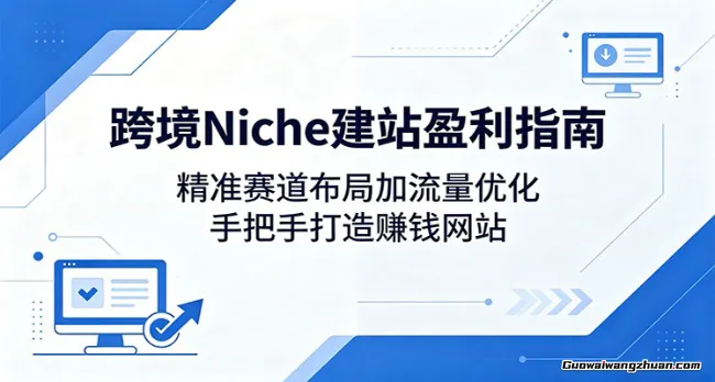 跨境Niche建站盈利指南：精准赛道布局加流量优化，手把手打造赚钱网站