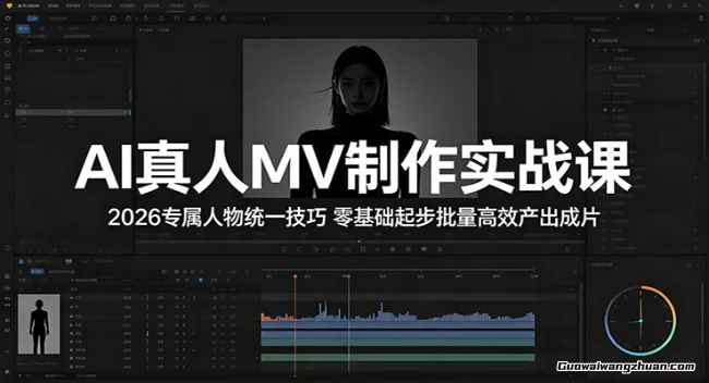 AI真人MV制作实战课：2026人物统一技巧，零基础起步批量产出成片