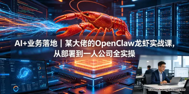 AI+业务落地｜某大佬的OpenClaw小龙虾实战课，从部署到一人公司全实操