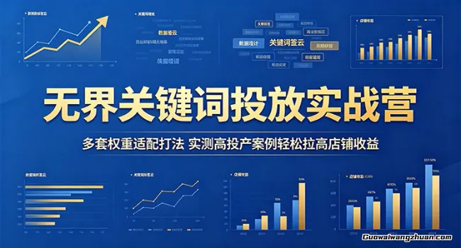 无界关键词投放实战营：多套权重适配打法，实测高投产案例轻松拉高店铺收益