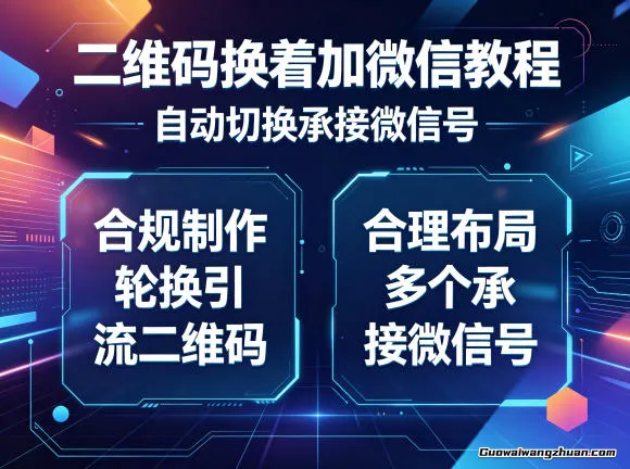 二维码换着加微信教程，自动切换承接微信号，合规制作轮换引流二维码，合理布局多个承接微信号