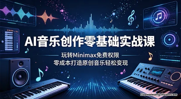 AI音乐创作零基础实战课：玩转Minimax免费权限，零成本打造原创音乐轻松变现
