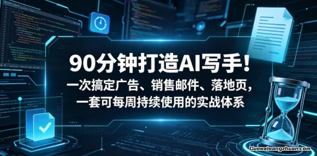 90分钟打造AI写手！一次搞定广告、销售邮件、落地页，一套可每周持续使用的实战体系【原创双语字幕】