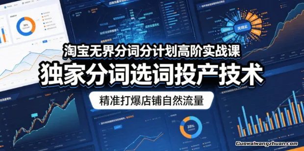 淘宝无界分词分计划高阶实战课，独家分词选词投产技术，精准打爆店铺自然流量