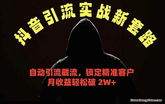 抖音引流实战新套路，月收益破2W+，自动引流截流精准锁定客户