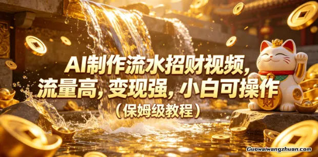 AI招财视频创作指南：小白也能上手的流量与变现实战课