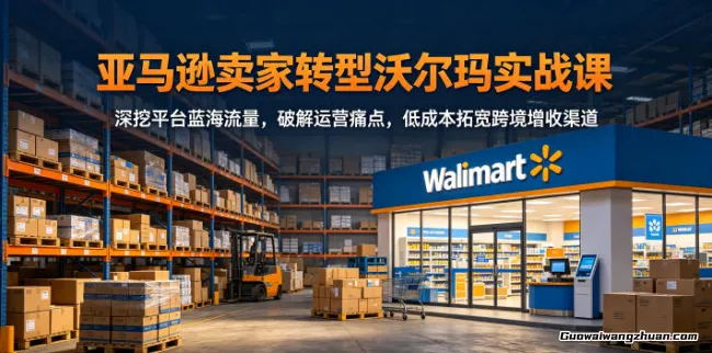沃尔玛运营破局课：针对亚马逊卖家的平台迁移指南，解决选品/流量/ROI核心痛点